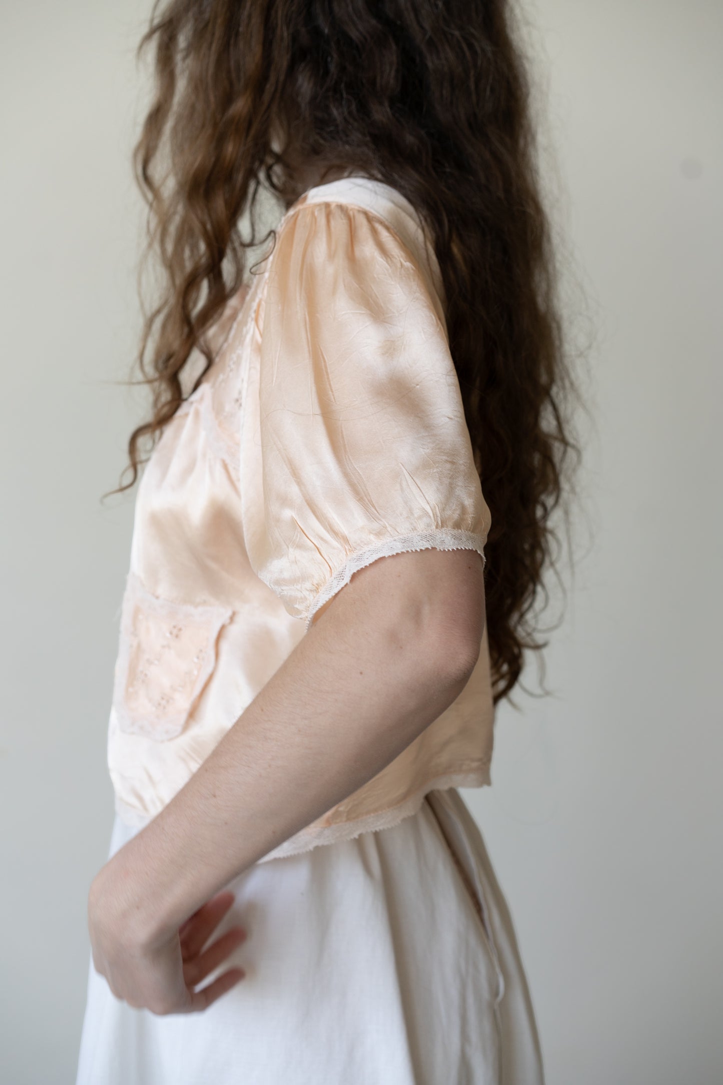 Silky Peach Bed Jacket