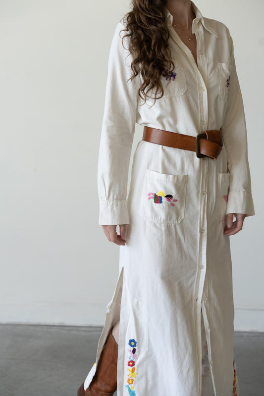 Folk Embroidered Duster