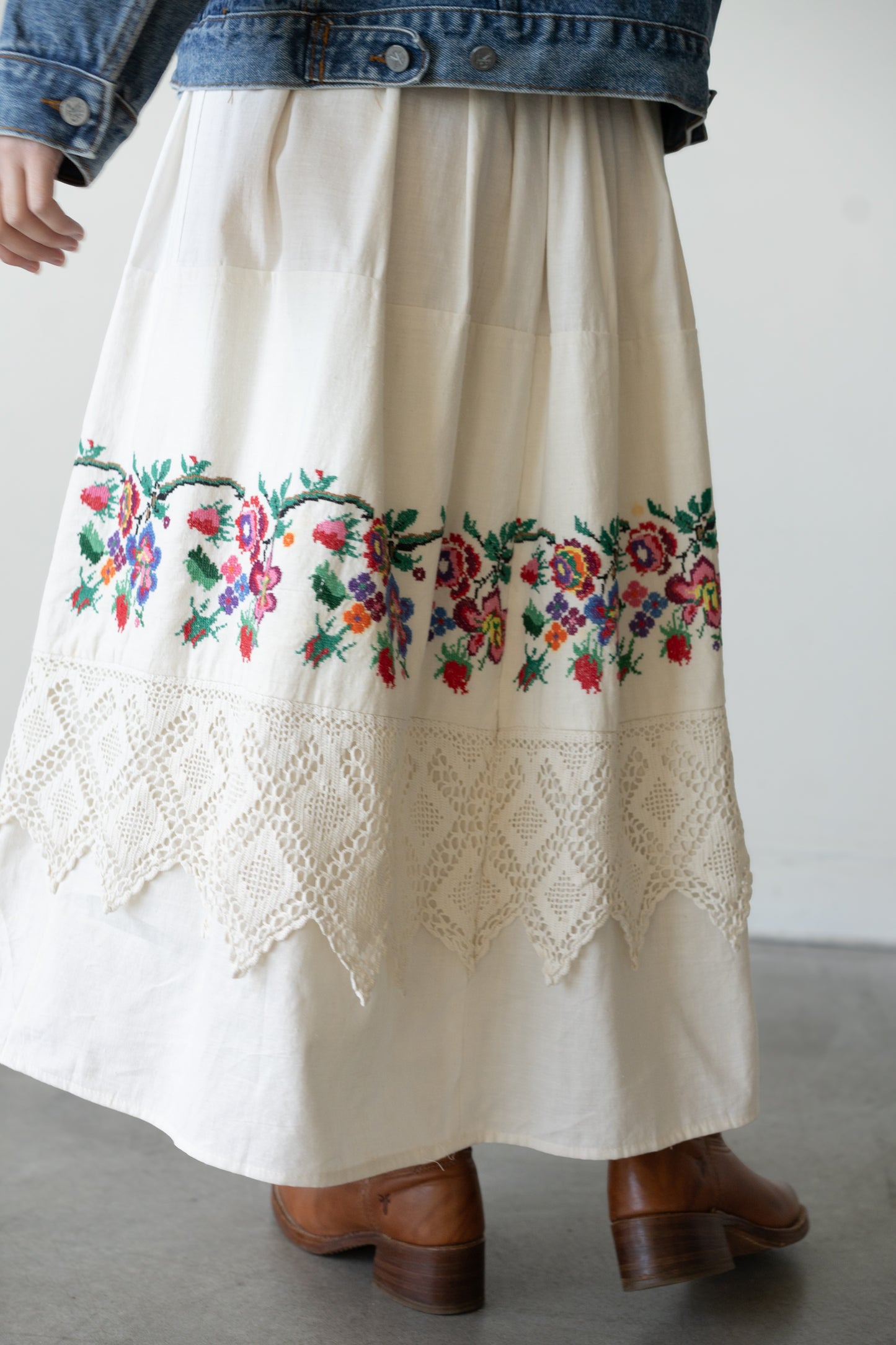 c. 1950s Ukrainian Embroidered Skirt