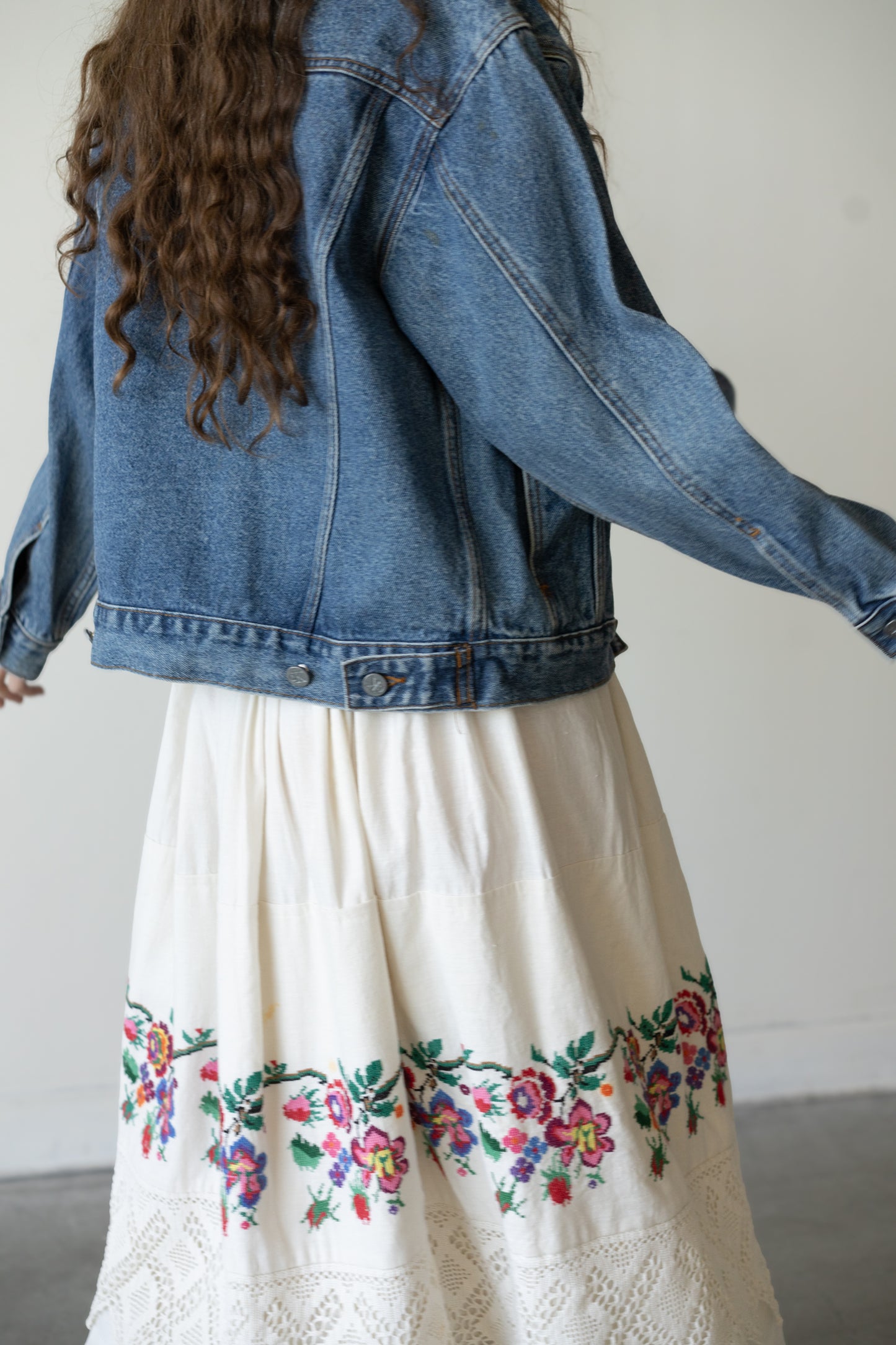 c. 1950s Ukrainian Embroidered Skirt