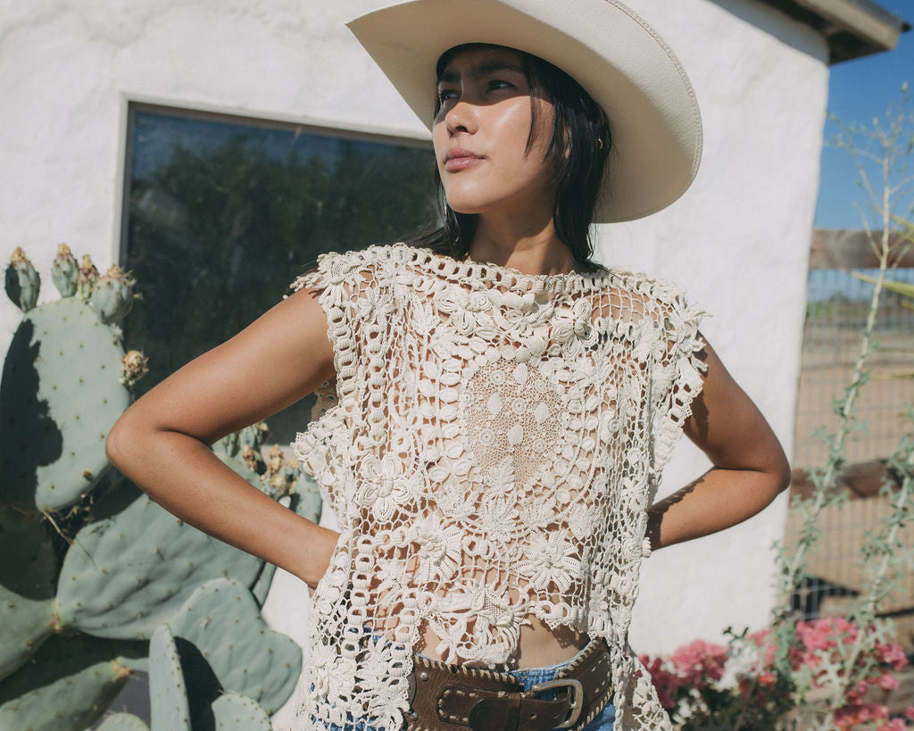 Vintage Crochet Lace Top