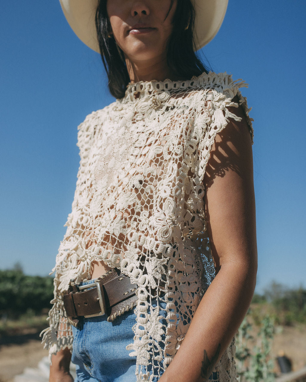 Vintage Crochet Lace Top