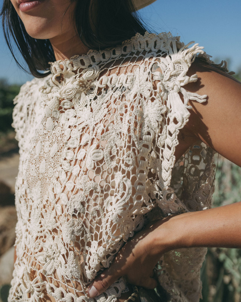 Vintage Crochet Lace Top