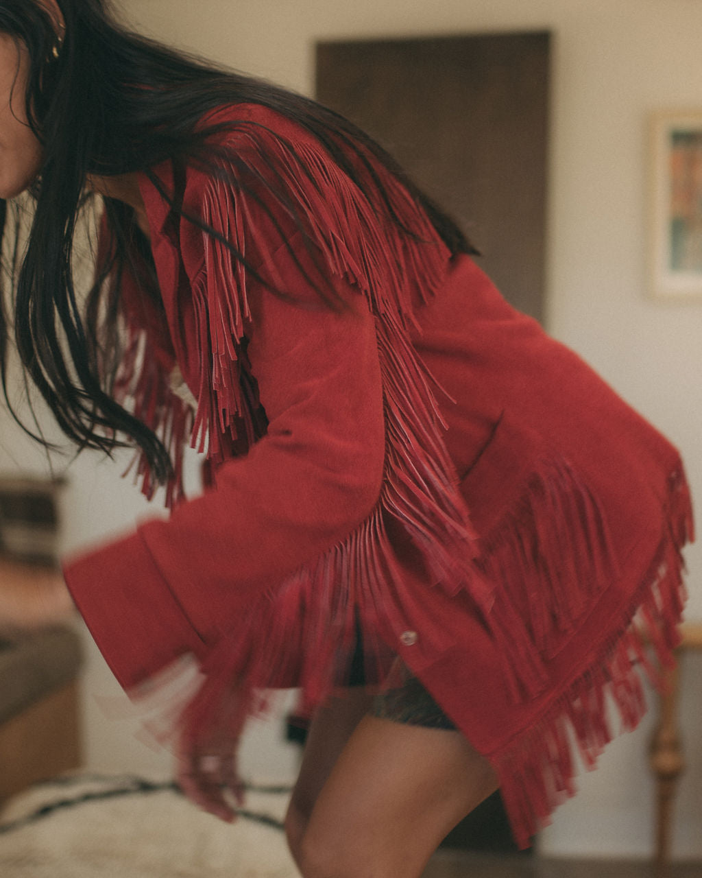 Suede Fringe Jacket