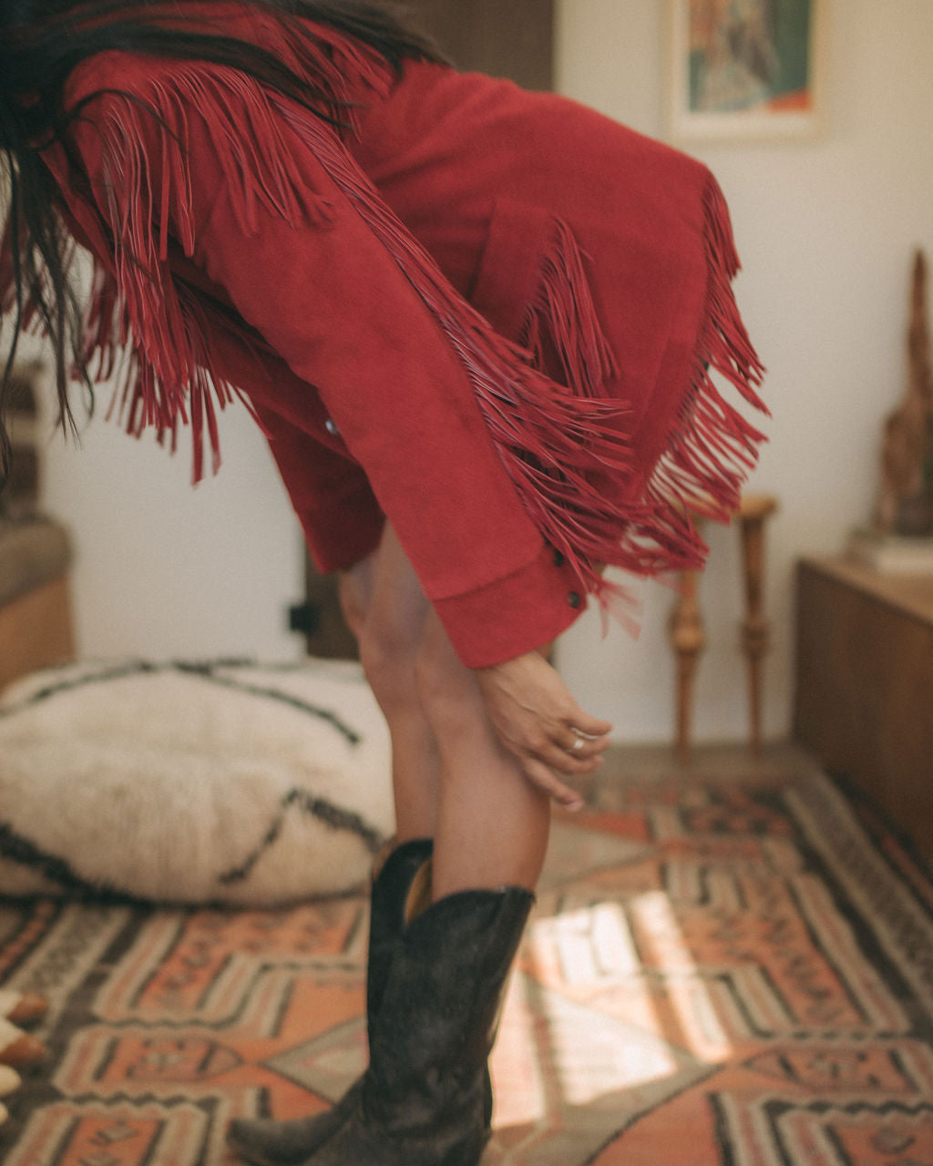 Suede Fringe Jacket