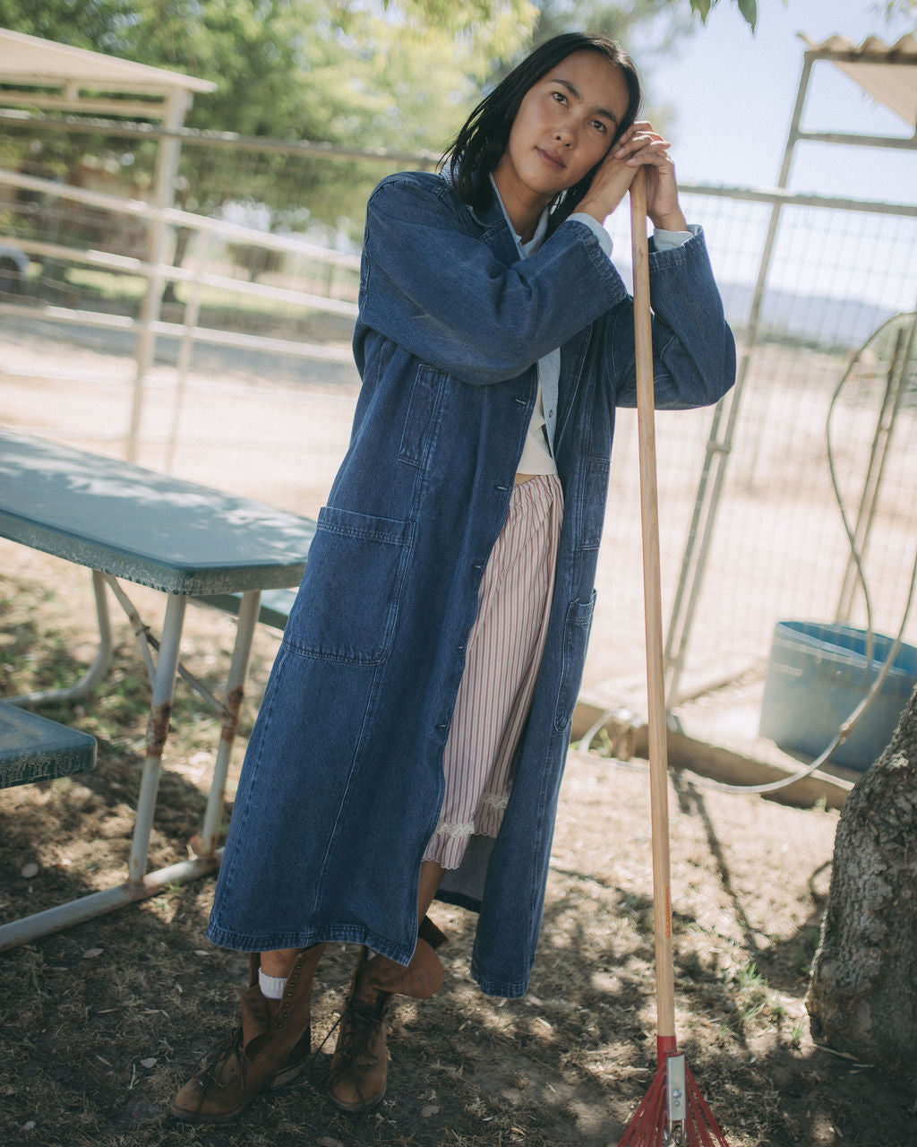 Denim Trench Coat