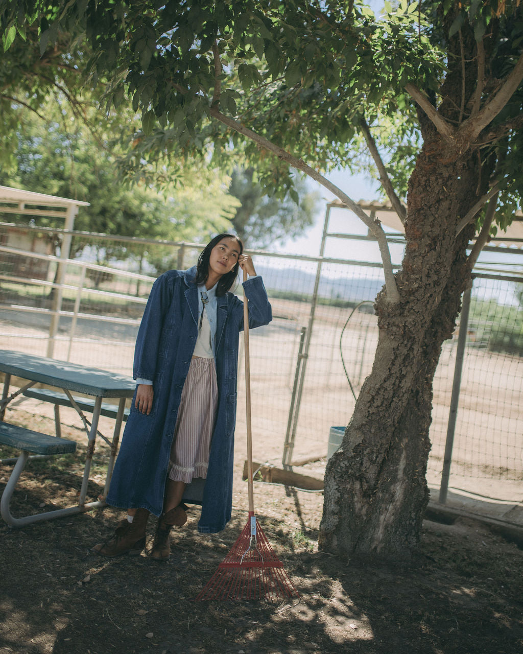 Denim Trench Coat