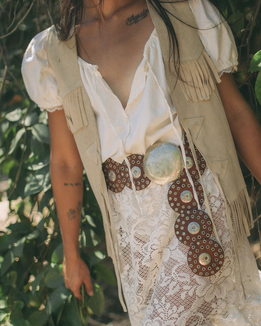 Fringe Suede Western Vest