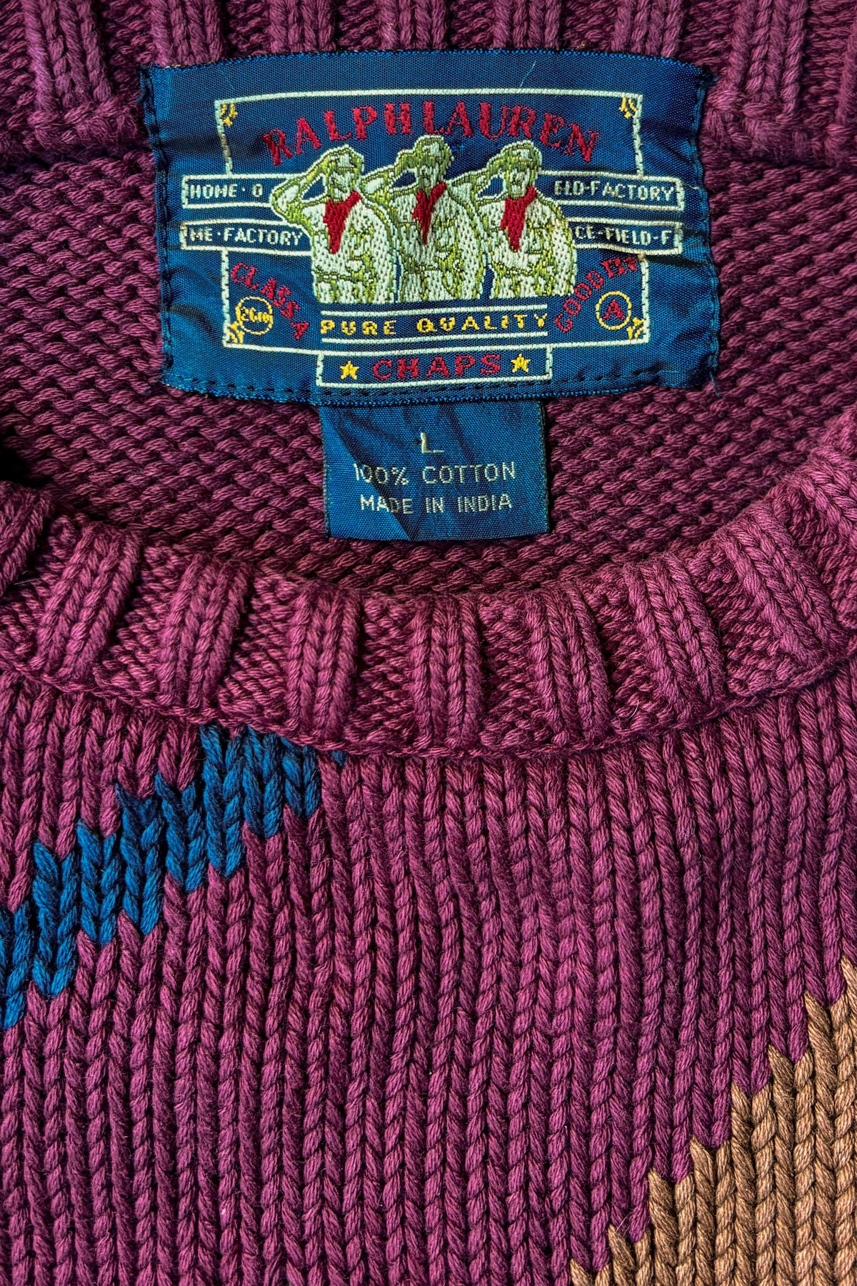 Chaps Ralph Lauren Argyle Cotton Sweater
