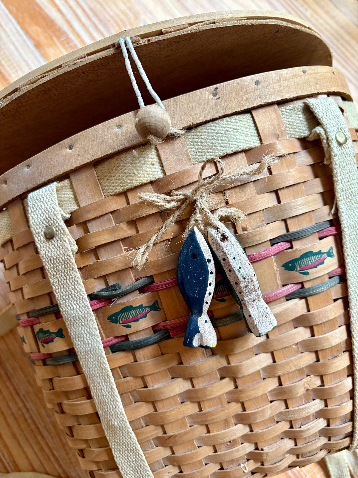 Vintage Wicker Fishing Creel