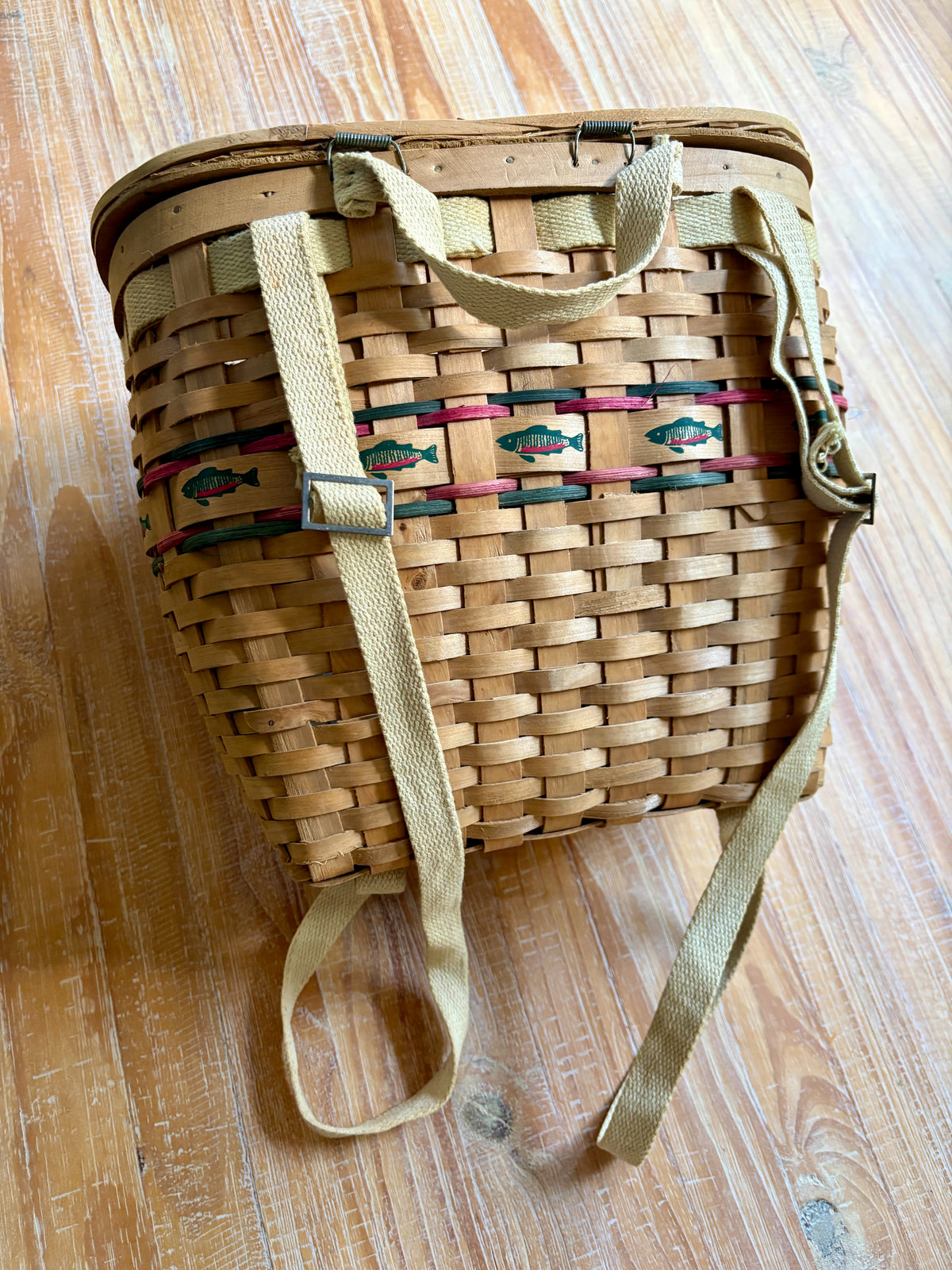 Vintage Wicker Fishing Creel