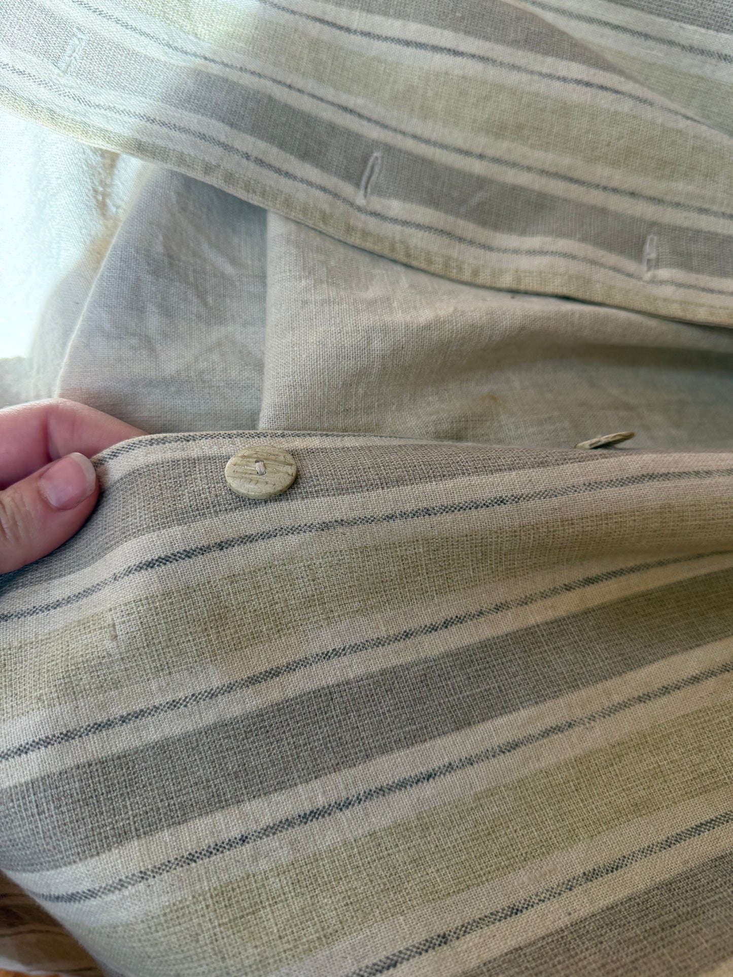 Striped Cotton Linen Dress