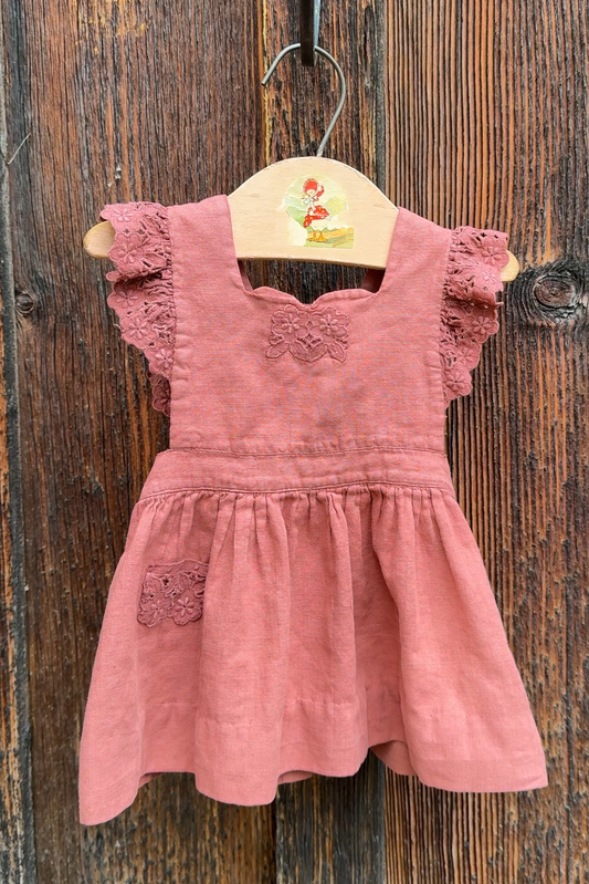 Hand-Dyed Linen Baby Dress