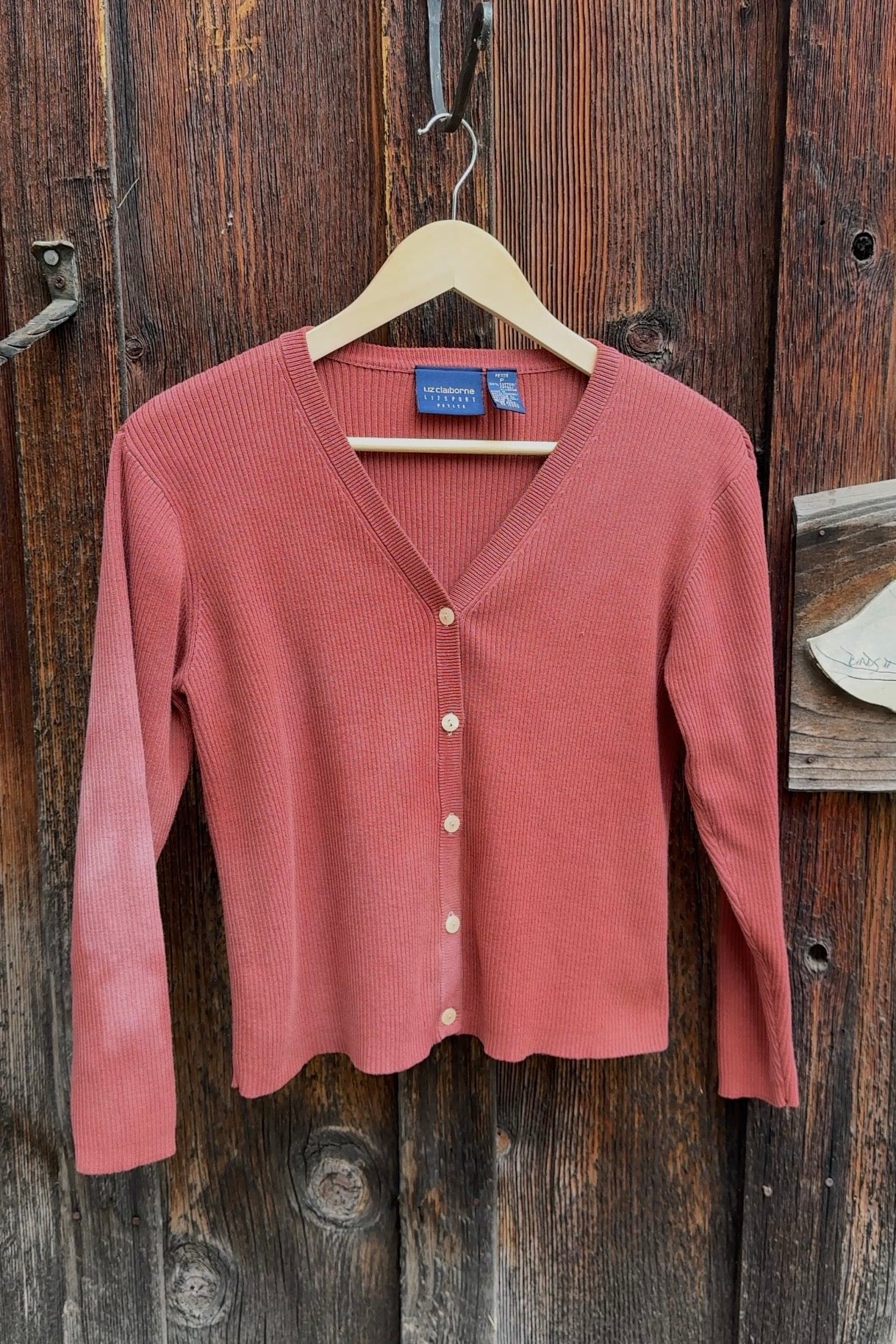 Hand-Dyed Ribbed Cotton Cardigan
