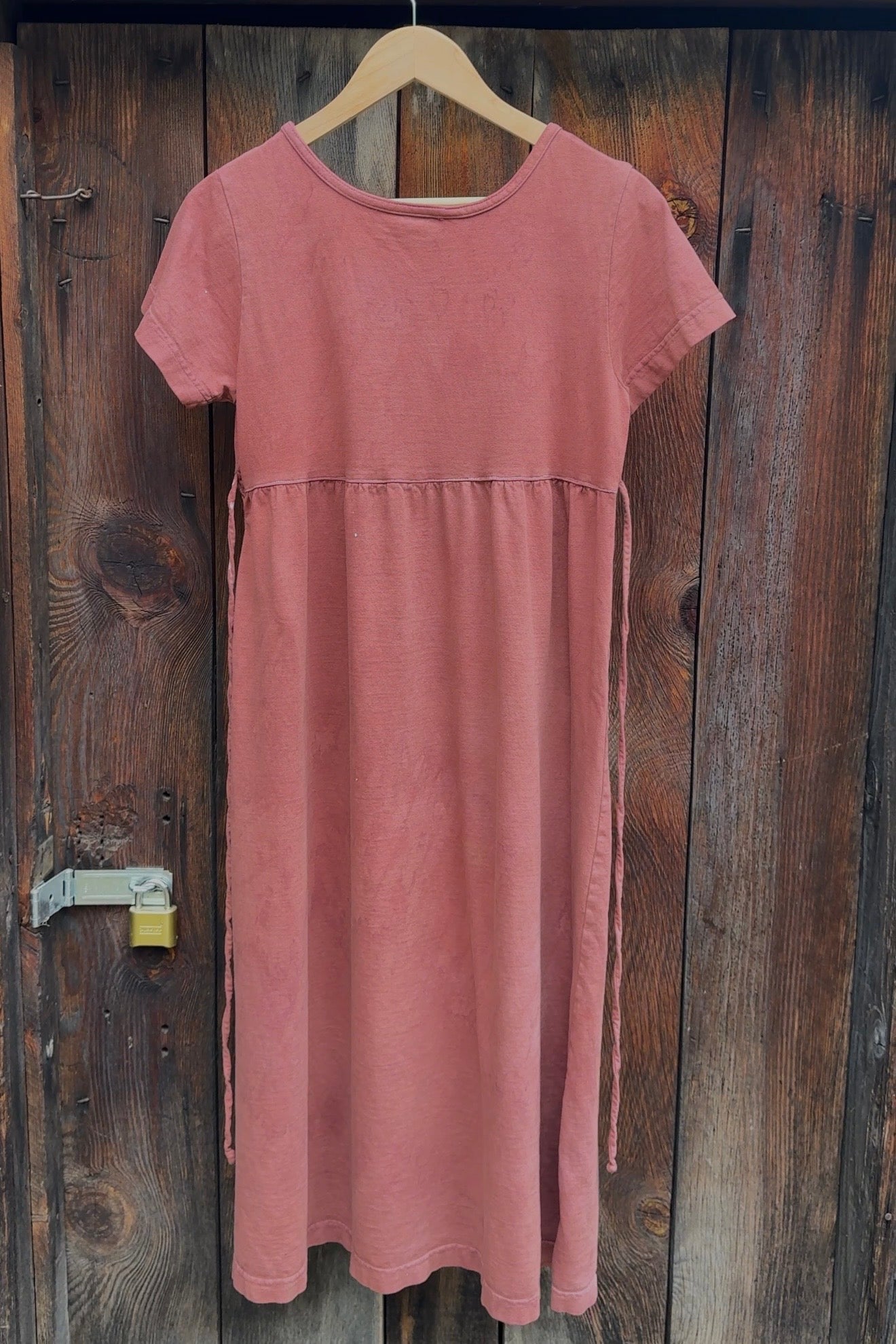 Hand-Dyed Cotton Tie-Back Dress