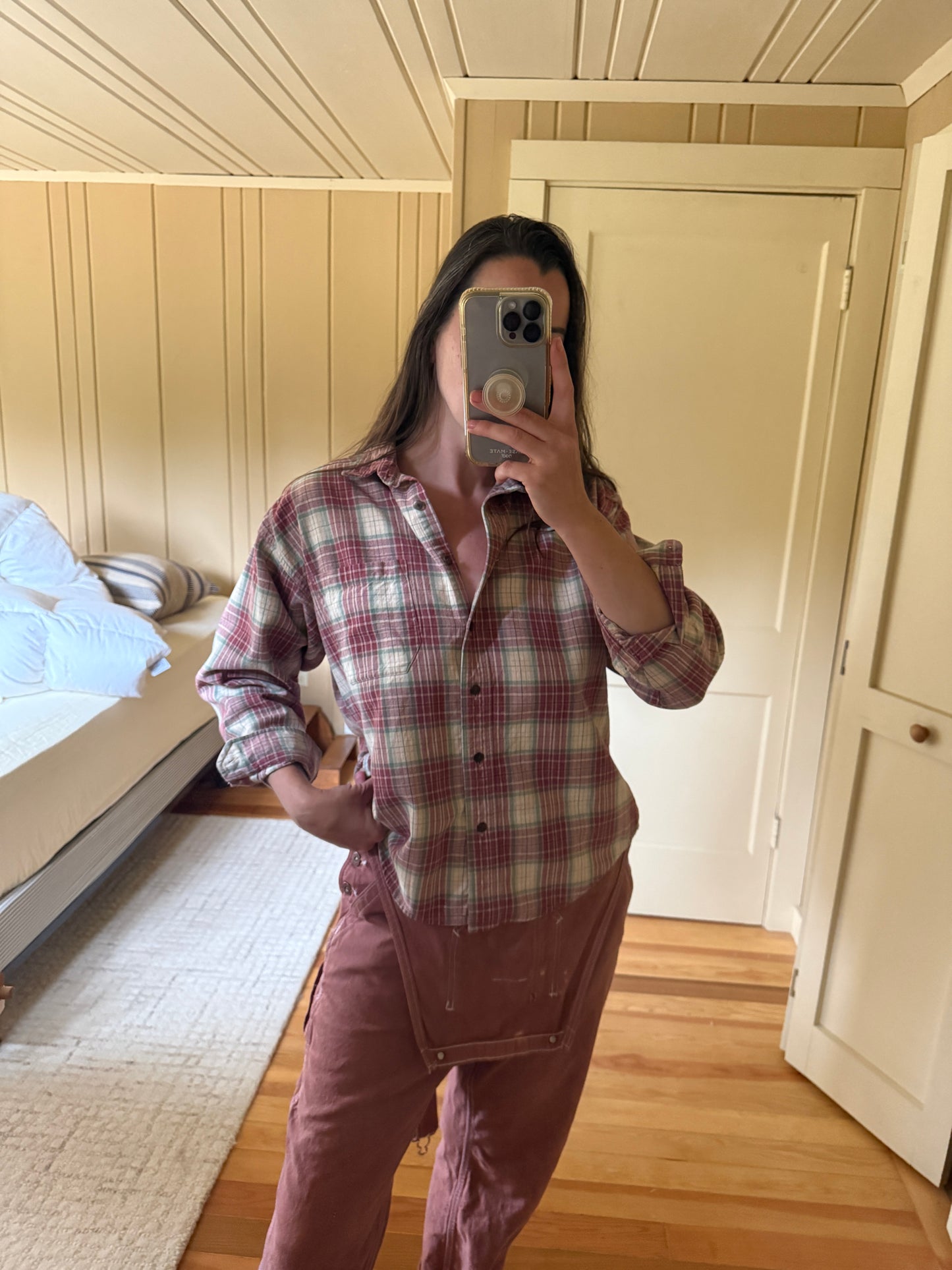 Vintage Cotton Plaid Button Down