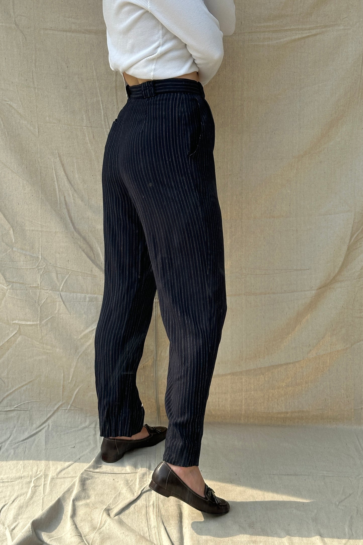 Navy Pinstripe Suit