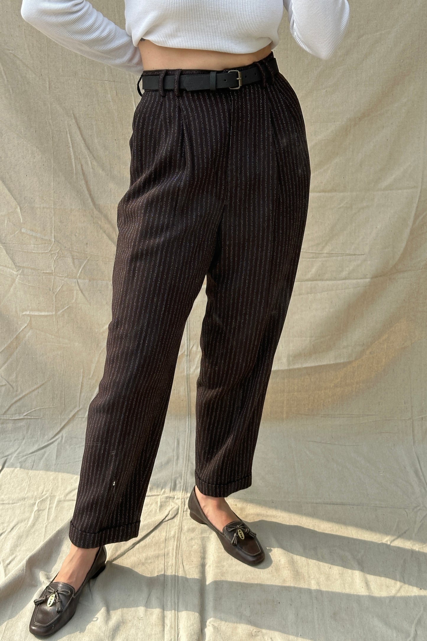 Brown Pinstripe Suit