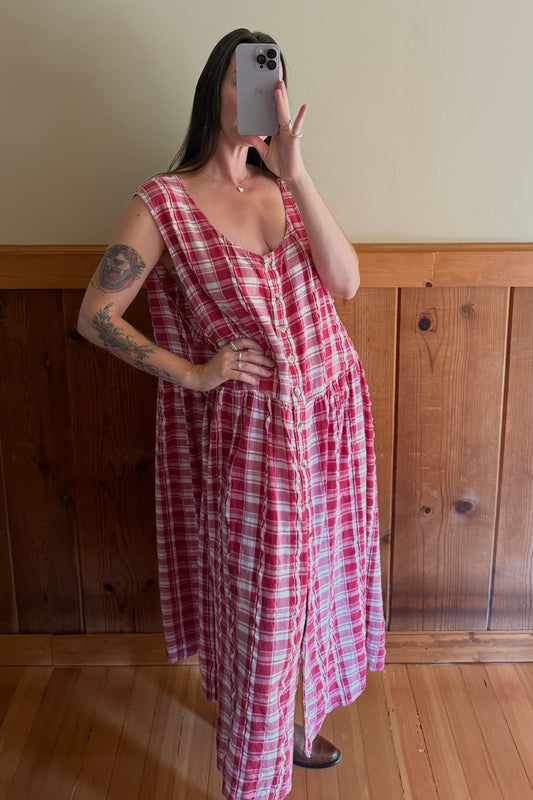 Cotton Plaid Dress