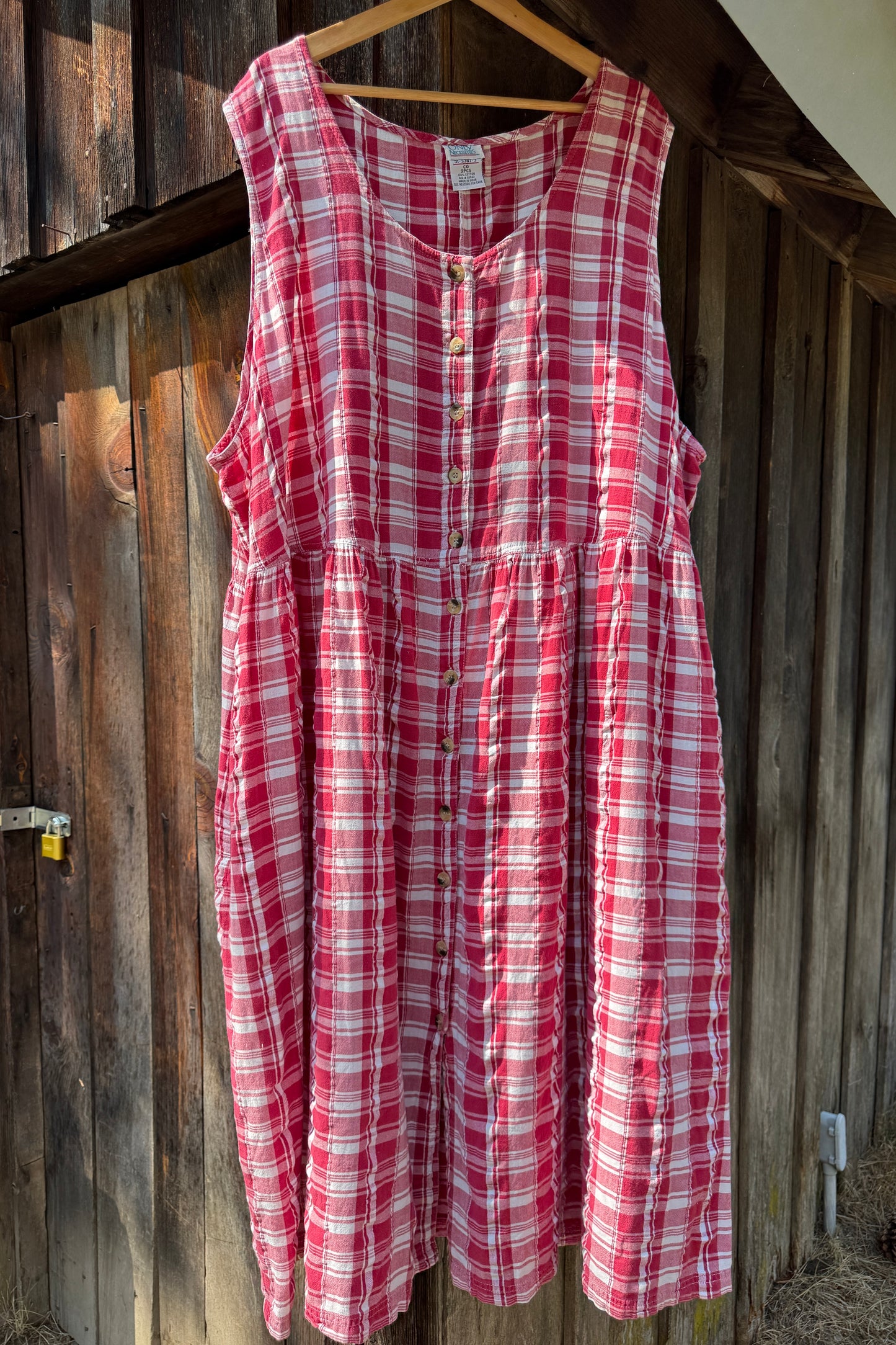 Cotton Plaid Dress