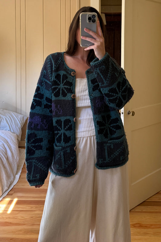 Bolivian Hand-Knit Cardigan
