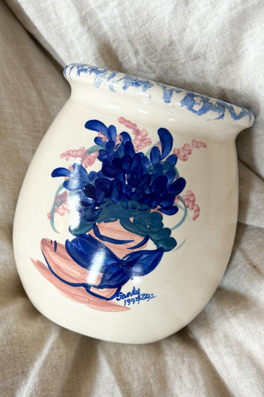 Hand-Painted Floral Ceramic Vase