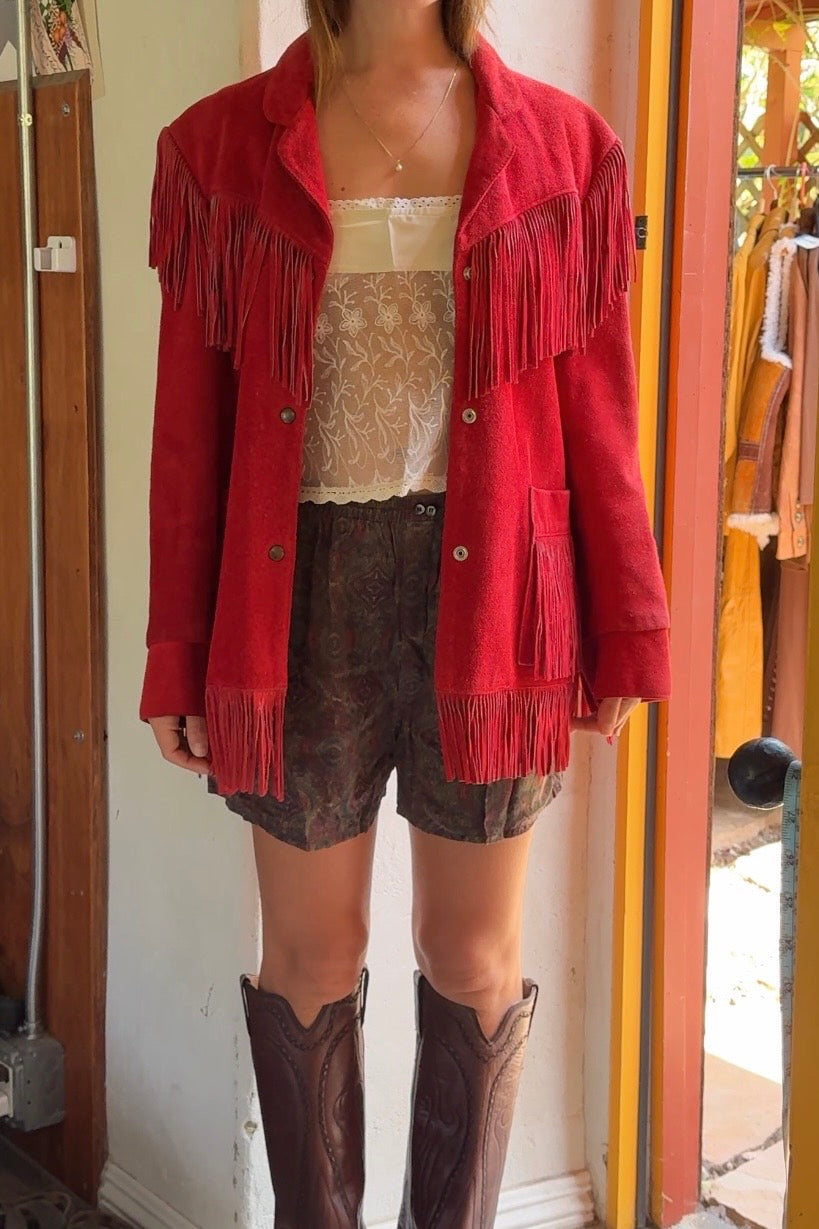 Suede Fringe Jacket