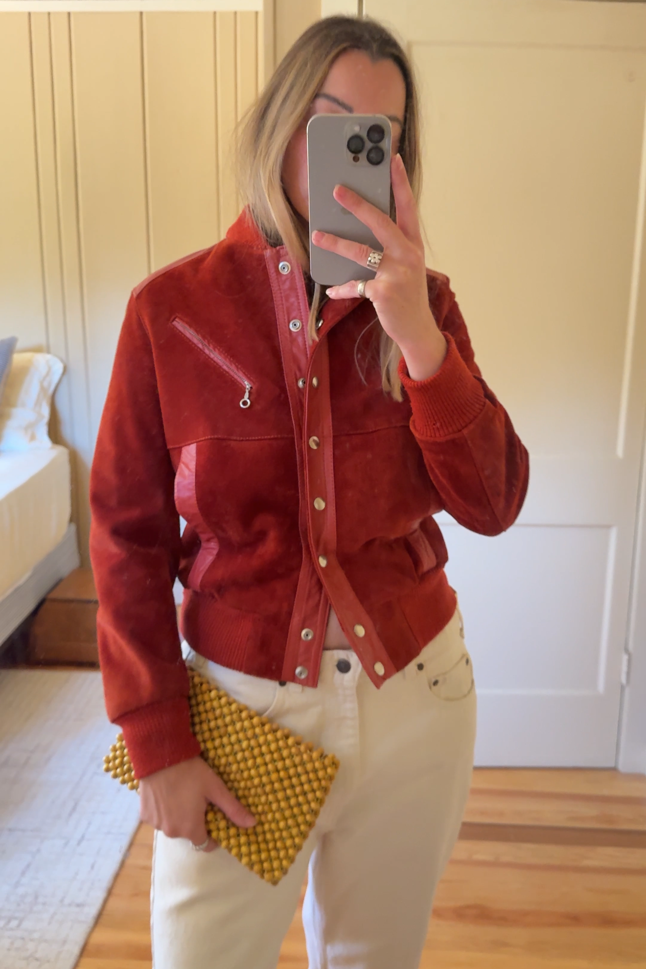 Suede Bomber Jacket