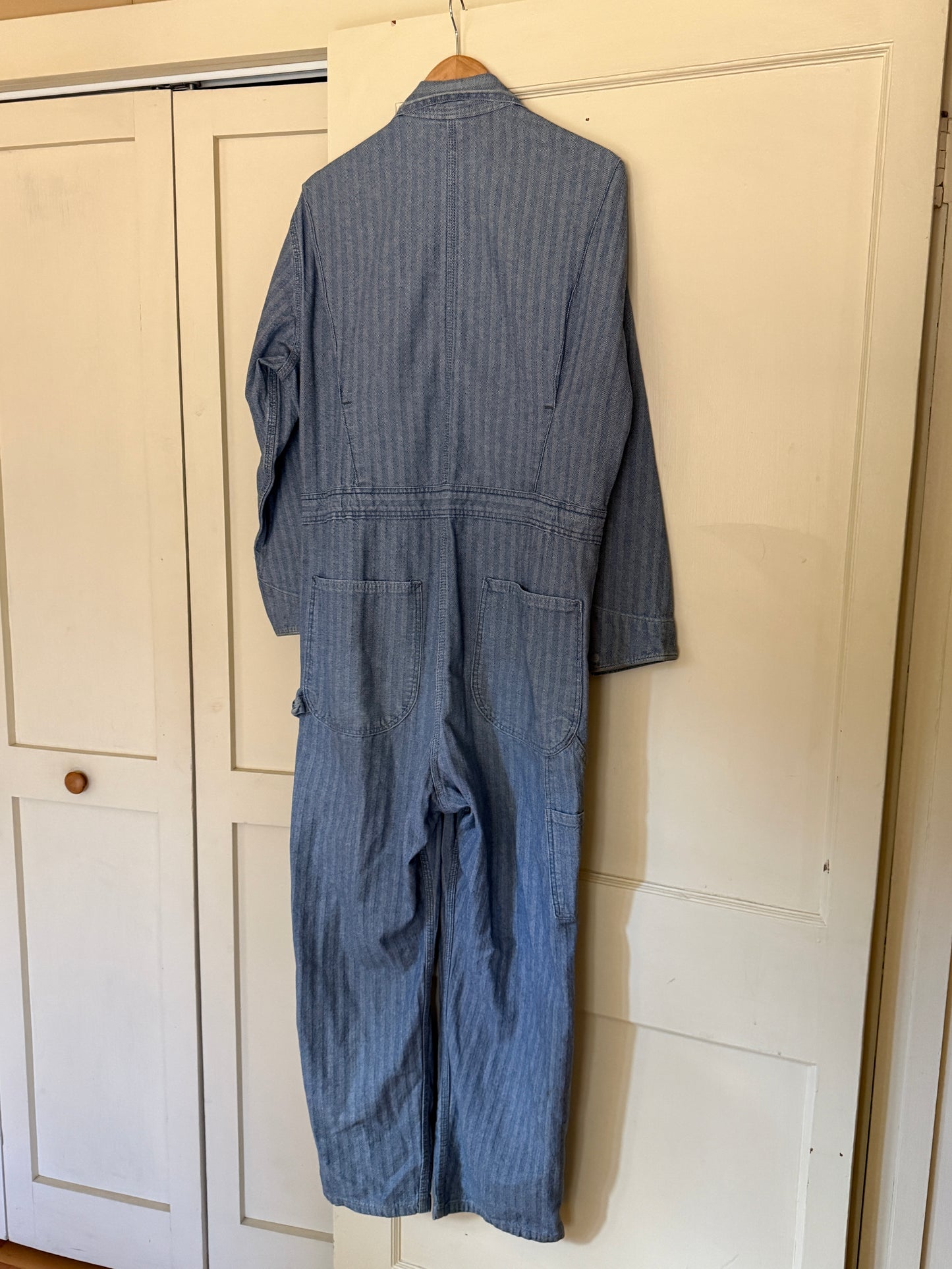 Big Mac Herringbone Denim Jumpsuit