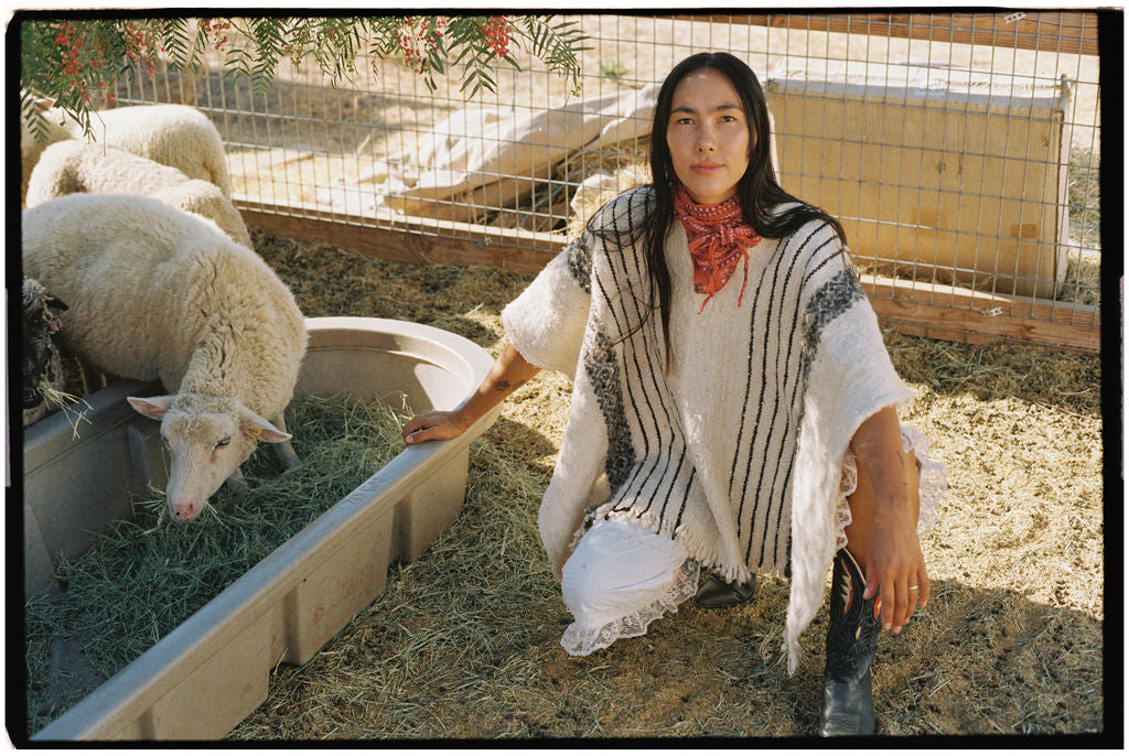 Wool Fringe Poncho