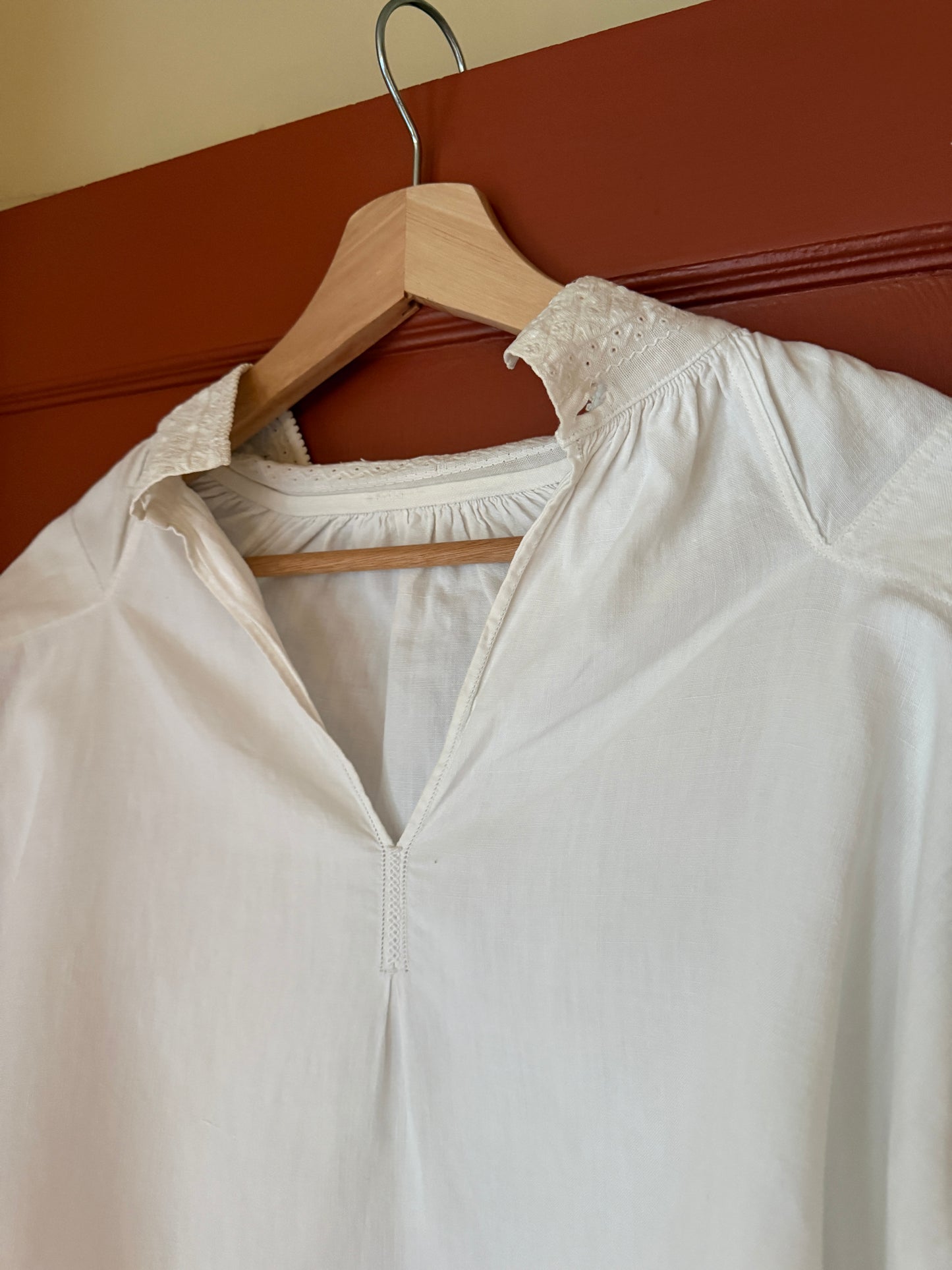 Cotton Eyelet Peasant Blouse