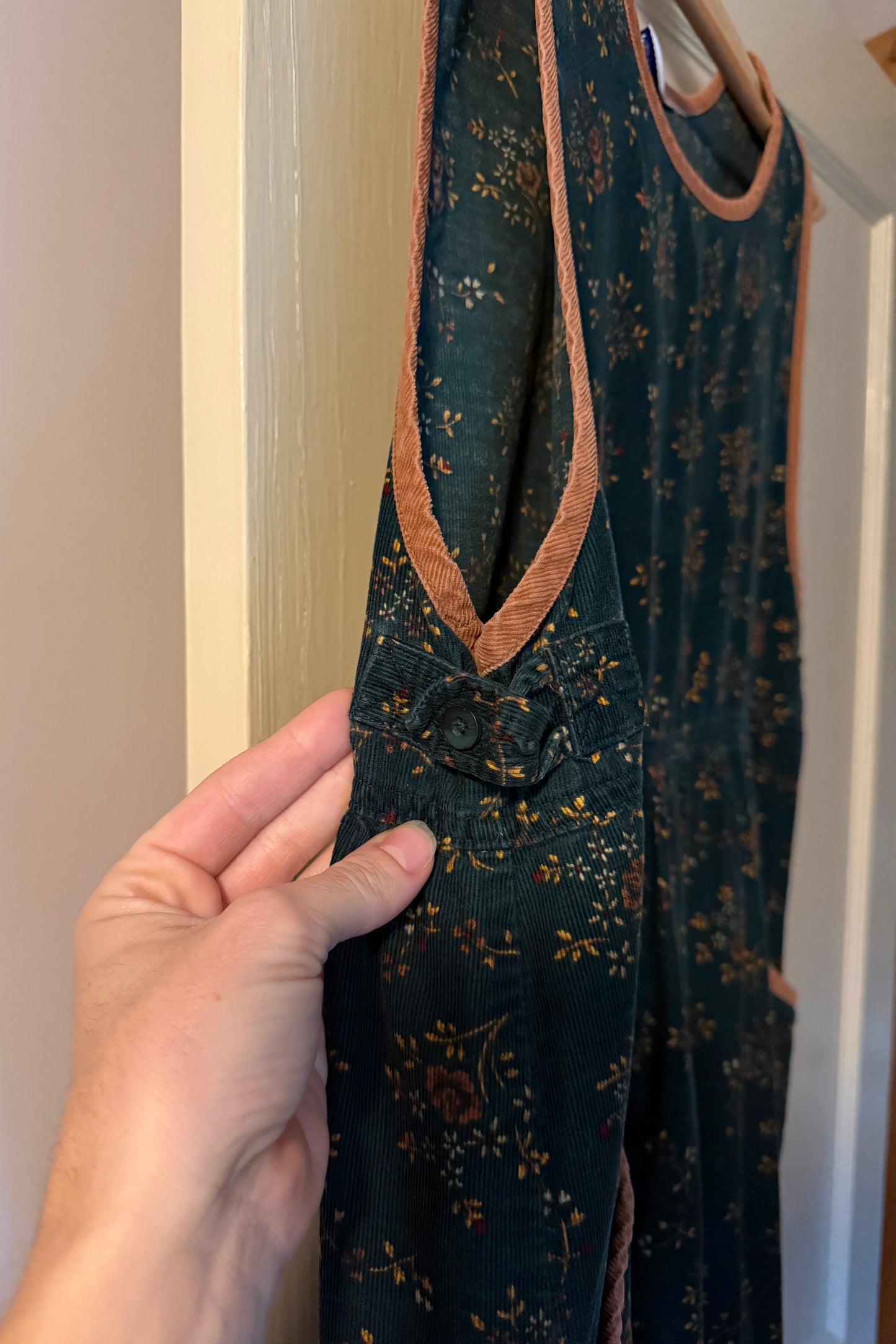 Corduroy Floral Dress