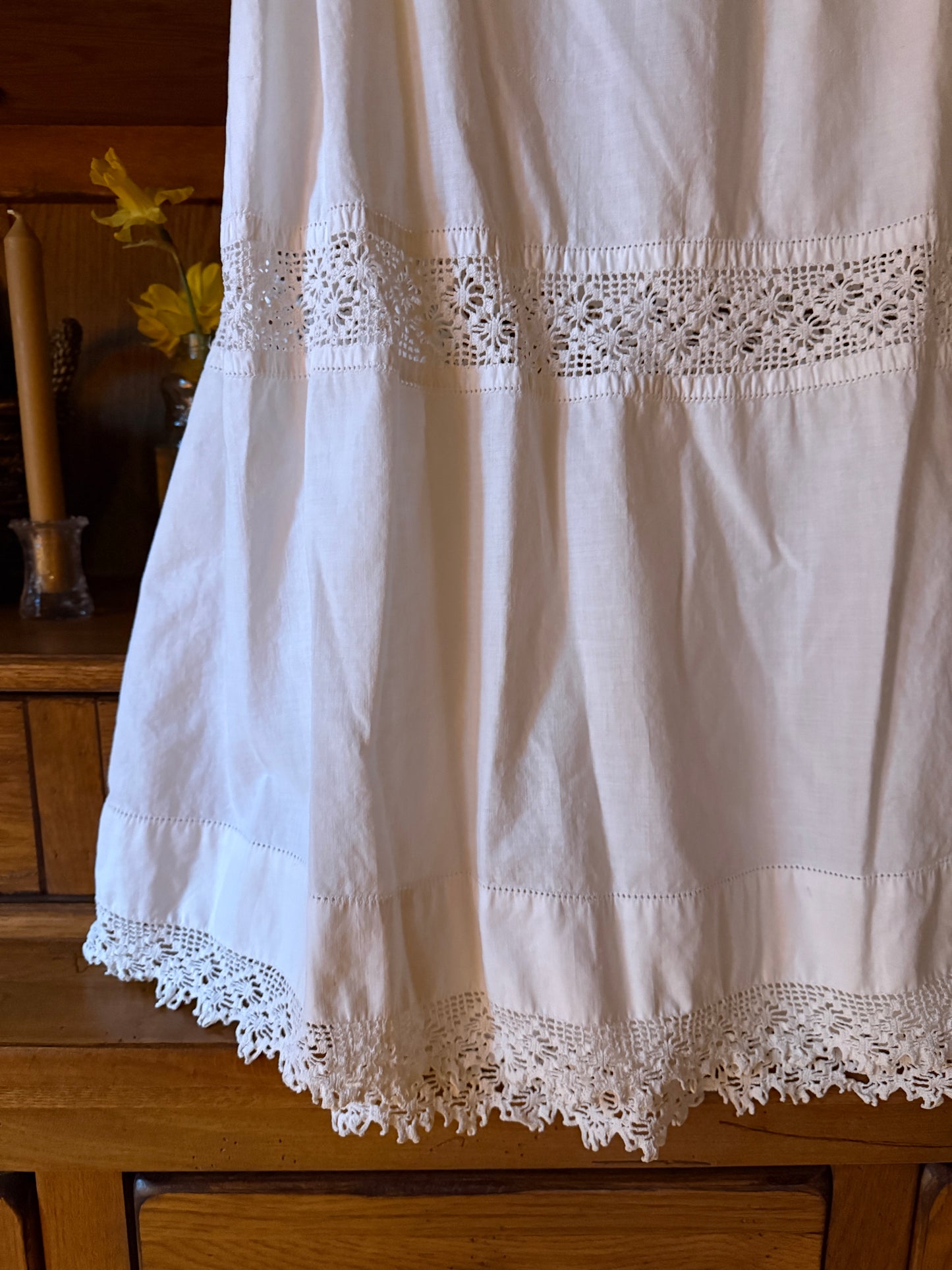 Cotton Lace Trim Skirt