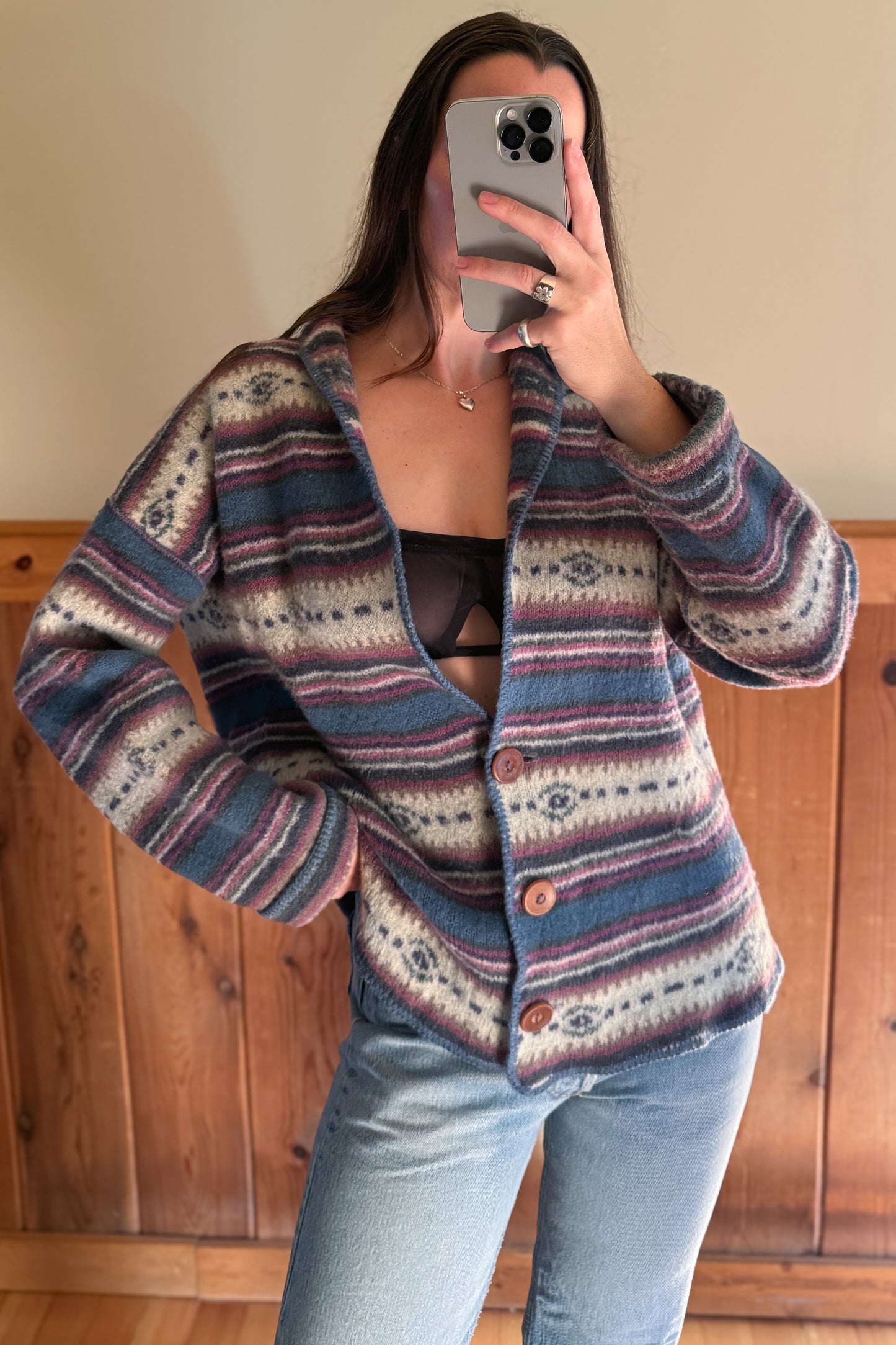 Boiled Wool Cardigan
