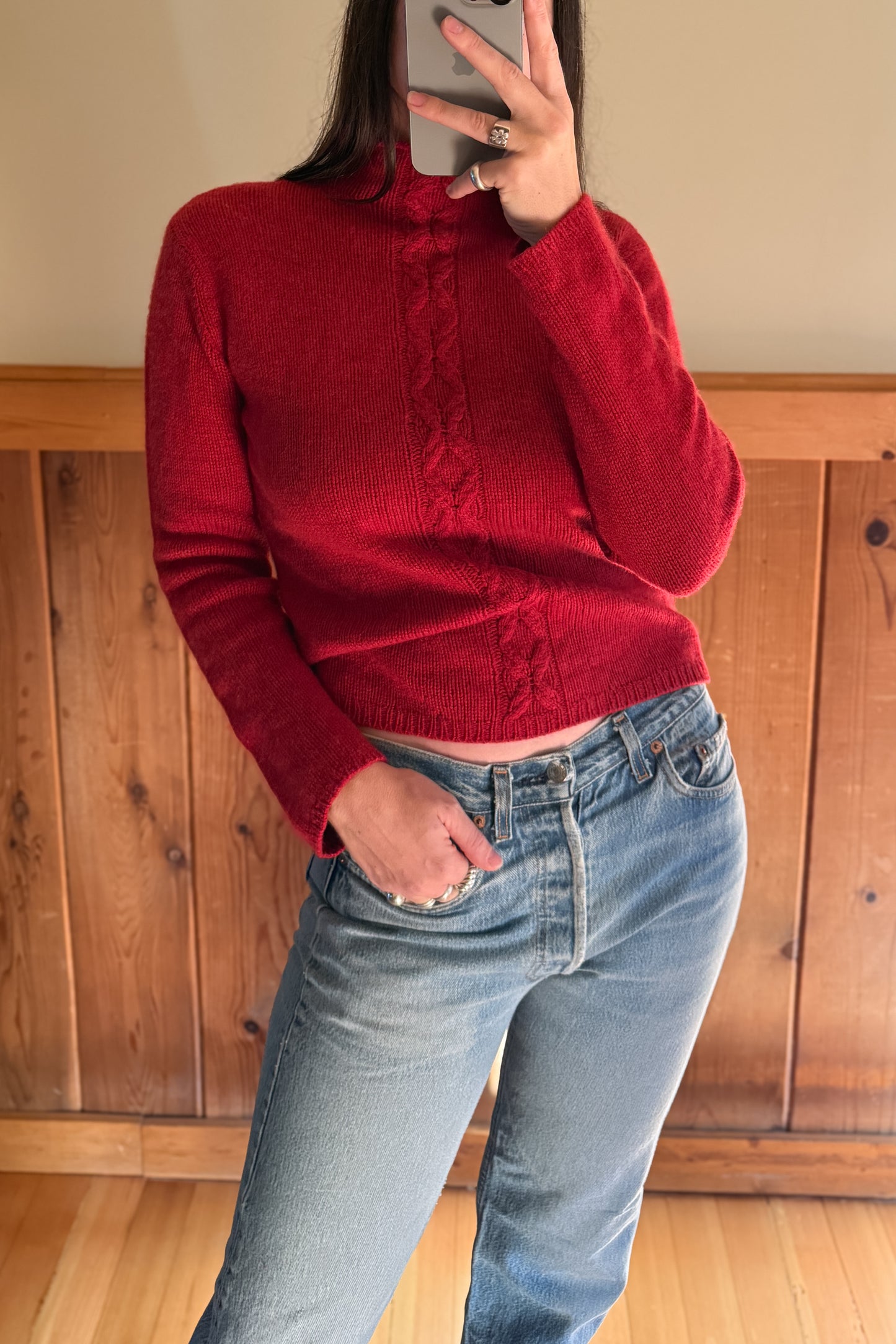 Cashmere Mock-neck Sweater