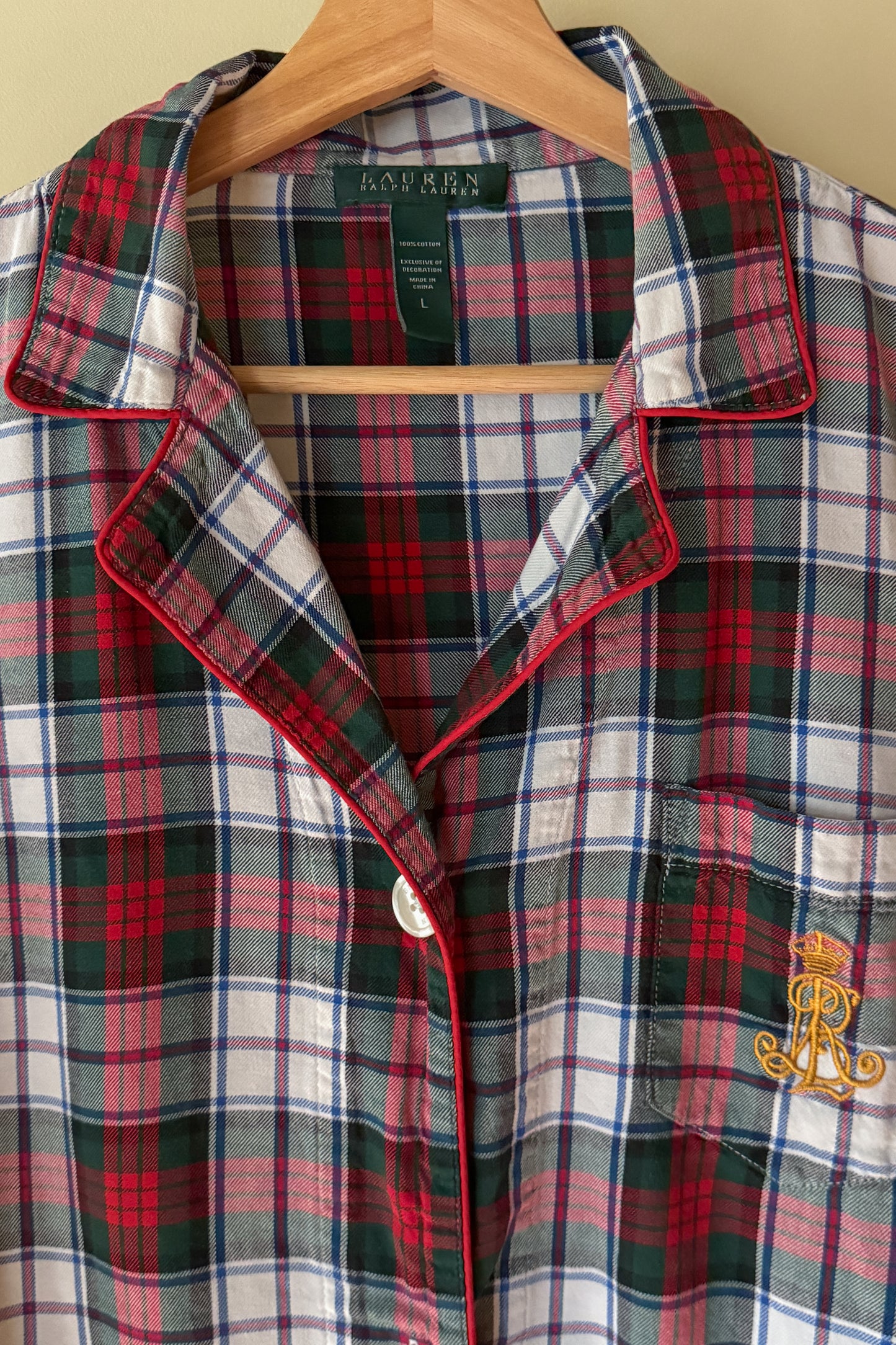 Lauren RL Plaid Sleep Shirt