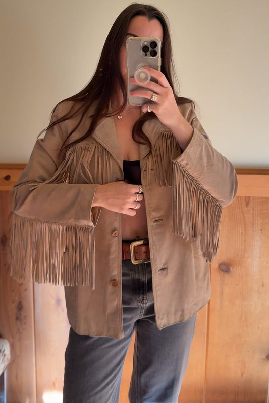 Suede Fringe Jacket