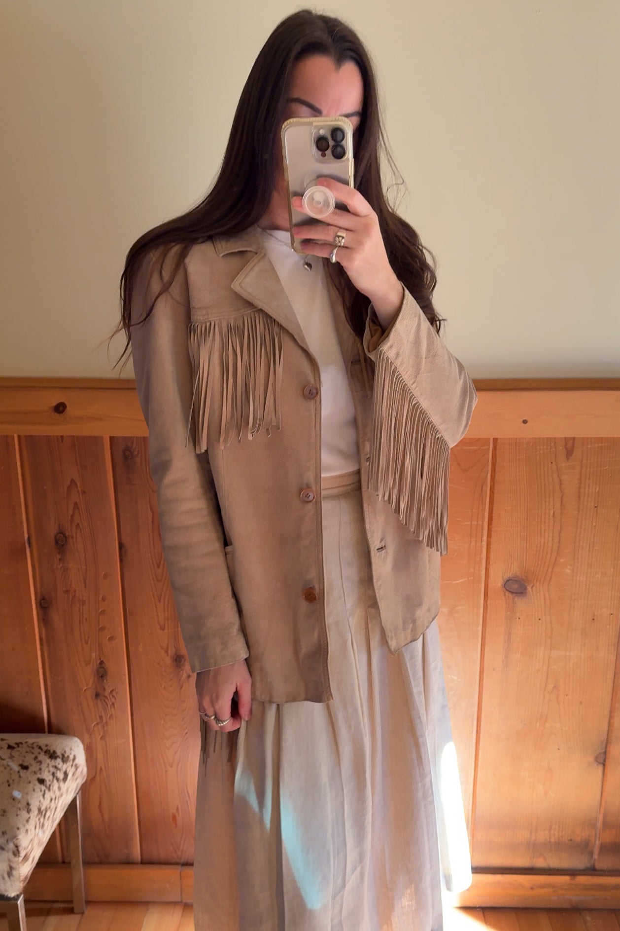 Suede Fringe Jacket
