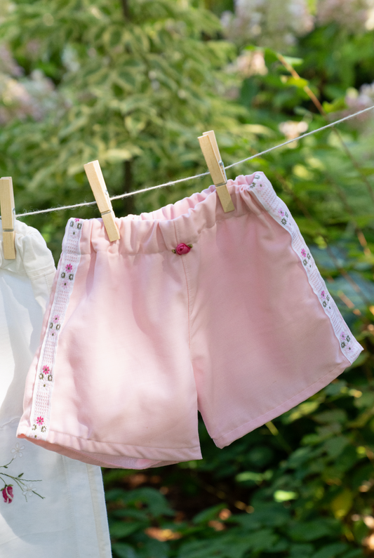 Pink Blossom Track Shorts (Girls)