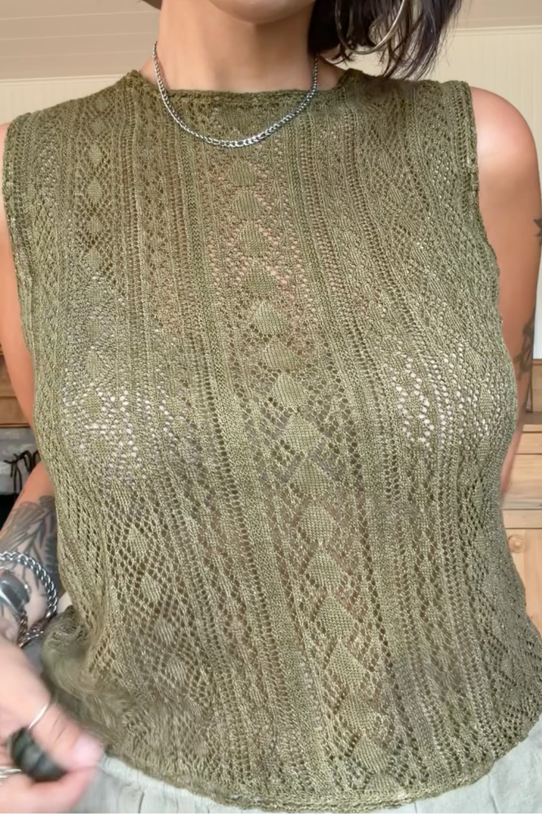 Botanically Dyed Emanuel Ungaro Linen Silk Knit Tank