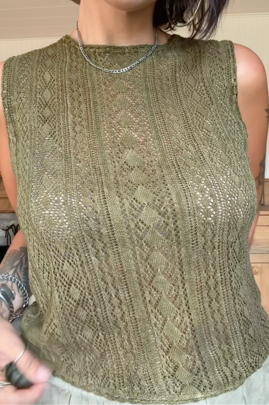 Botanically Dyed Emanuel Ungaro Linen Silk Knit Tank