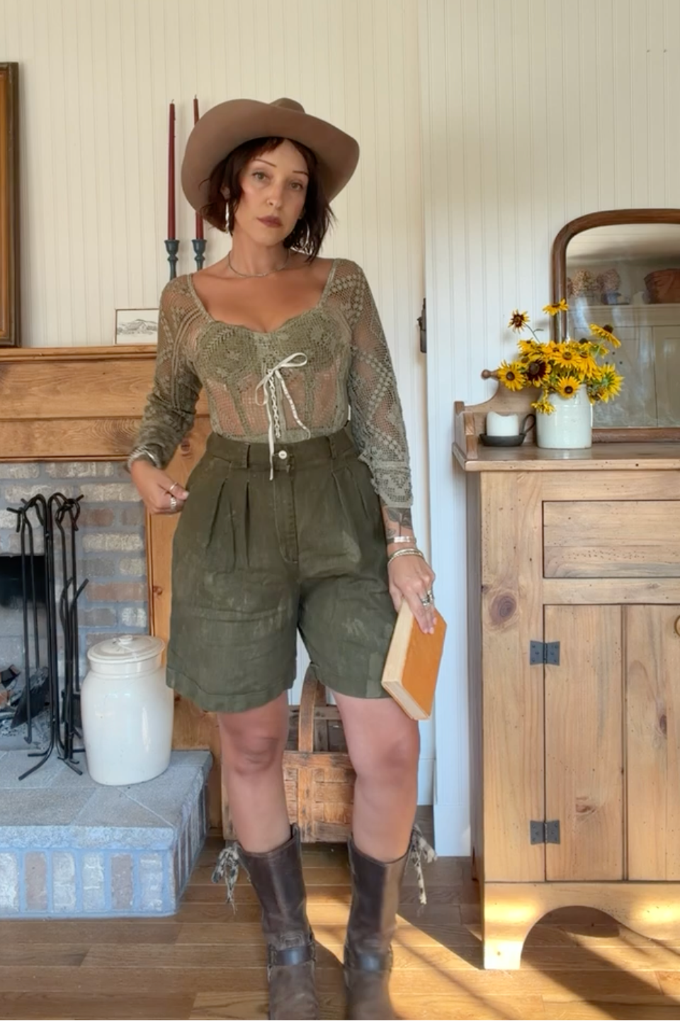 Botanically Dyed SAKE Linen Shorts