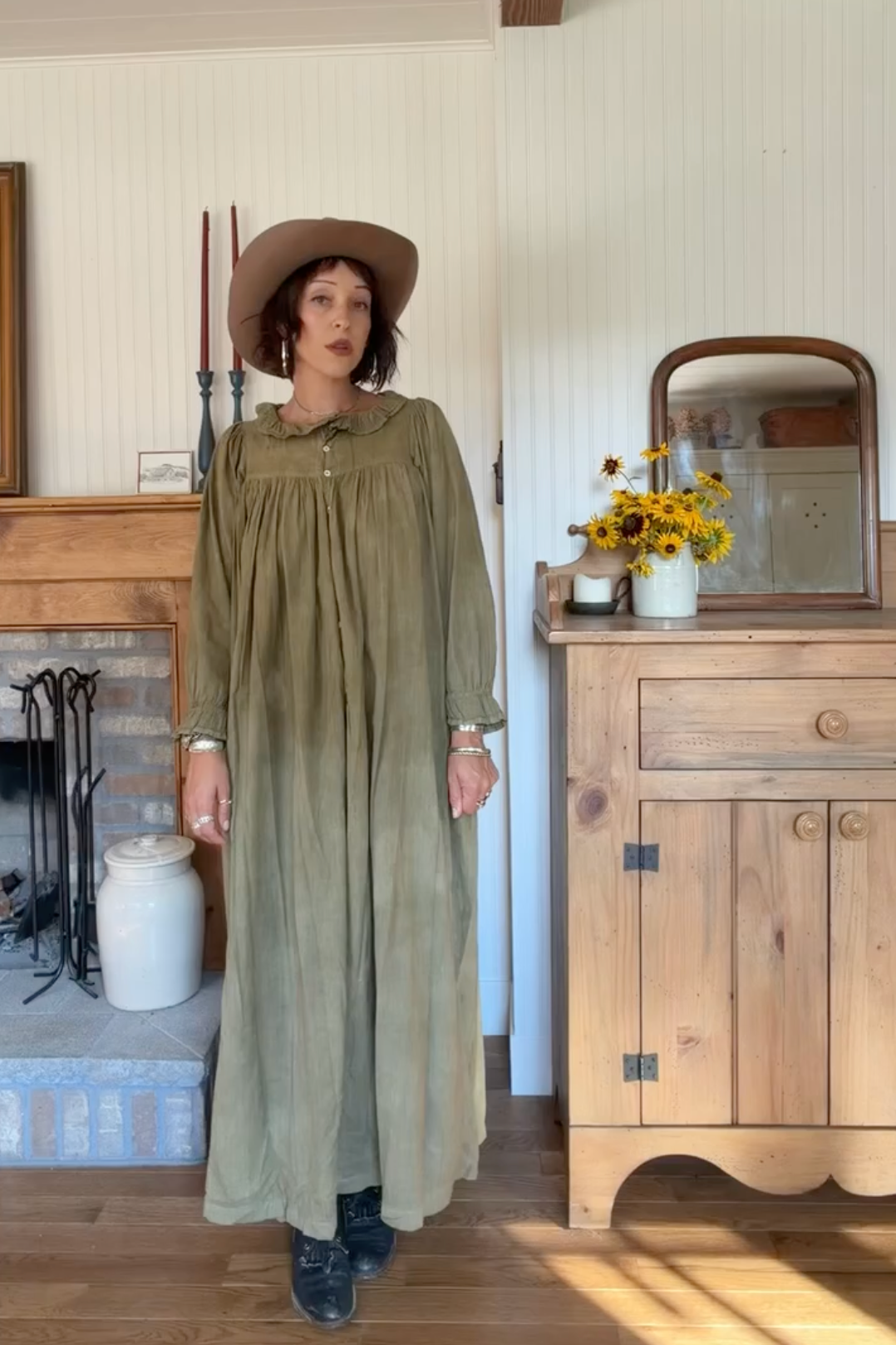 Botanically Dyed Vintage Cotton Dress