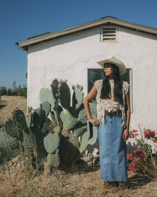 Denim Maxi Skirt