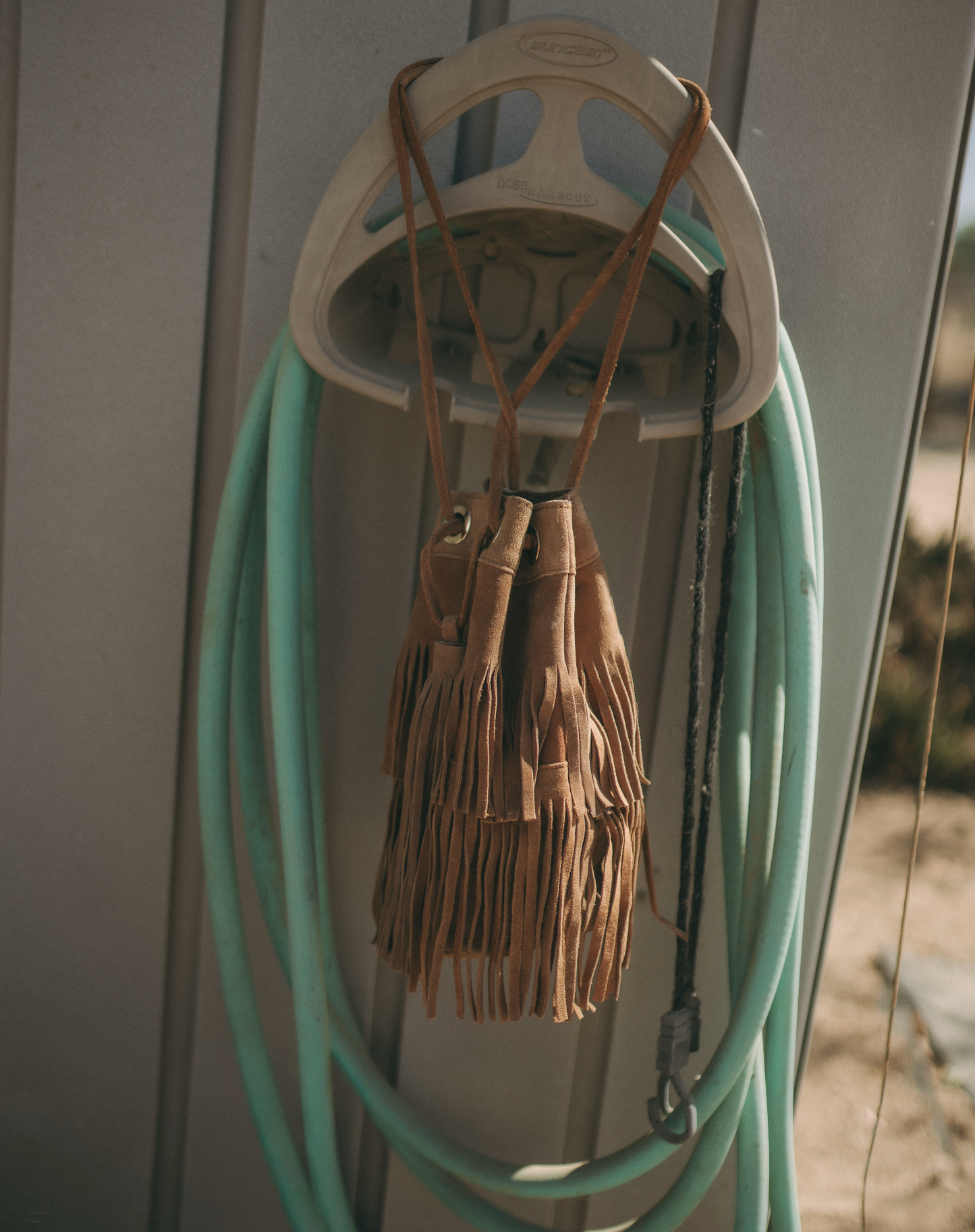 Zara Suede Fringe Bucket Bag