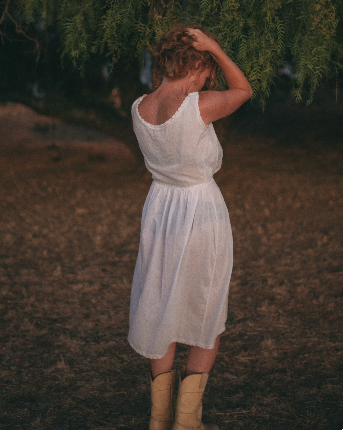 White Cotton Lace Dress