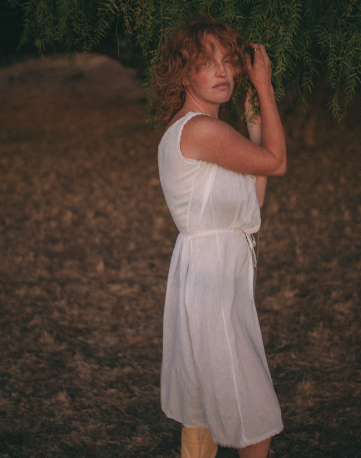 White Cotton Lace Dress
