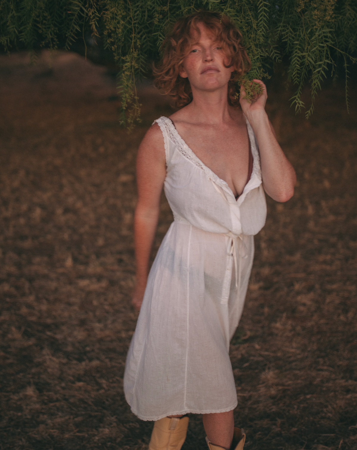 White Cotton Lace Dress