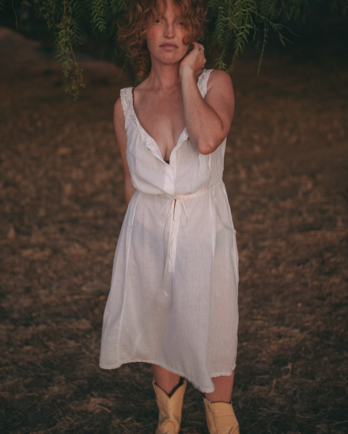 White Cotton Lace Dress