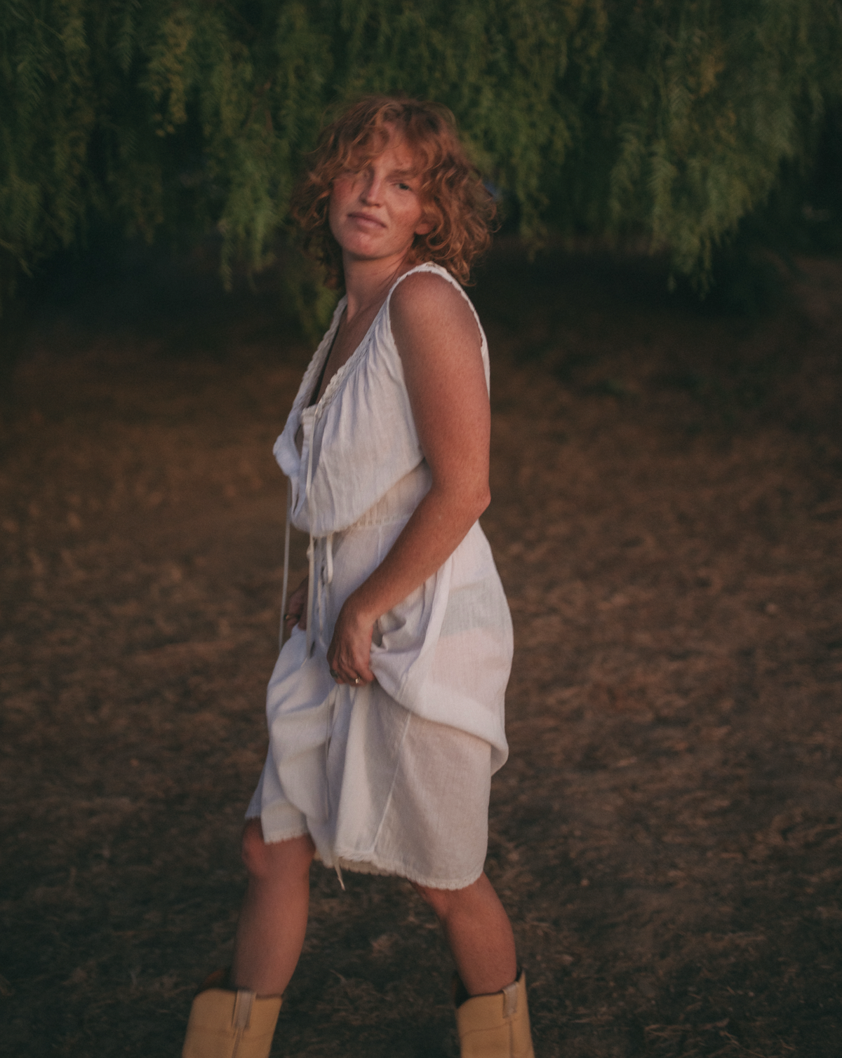 White Cotton Lace Dress